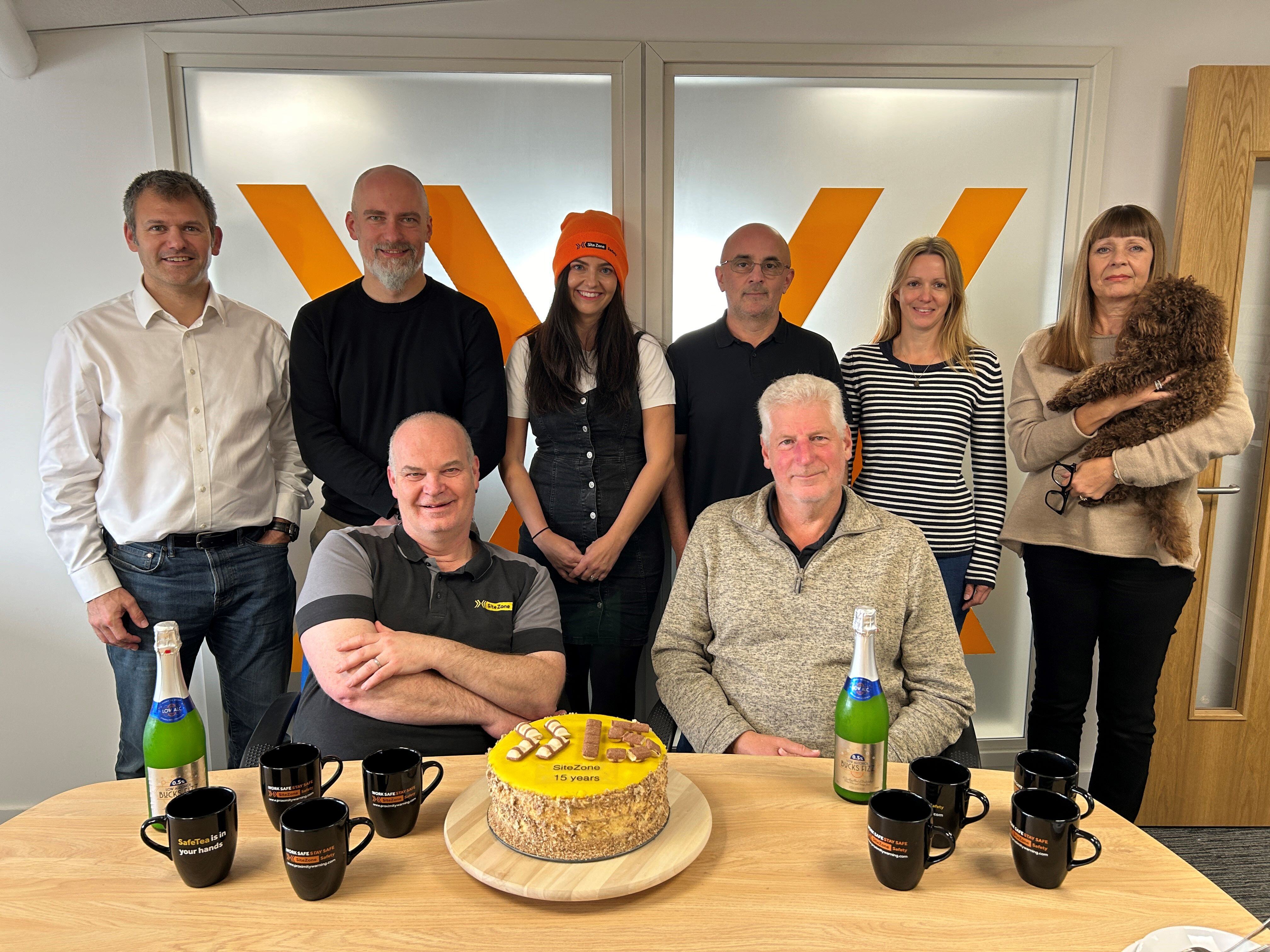 SiteZone staff celebrate 15 years of trading 