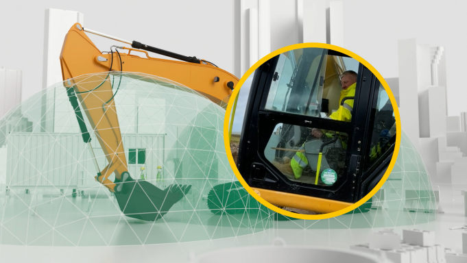 SmartBubble: working with the excavator safety control lever